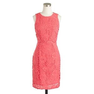 Jcrew sleeveless floral lace sheath dress, P00